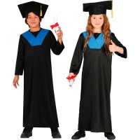 Costume de diplômé avec casquette et blouse pour enfants