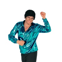 Chemise disco bleue