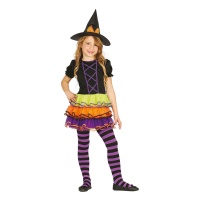 Costume de sorcière multicolore pour filles