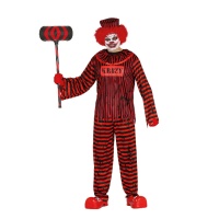 Costume de clown diabolique de cirque pour homme