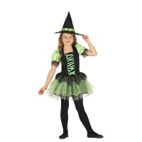 Costume de sorcière verte pour filles
