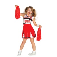 Costume de pom-pom girl zombie pour filles