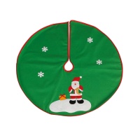 Support de sapin vert avec Père Noël 90 cm