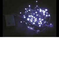 Guirlande lumineuse blanche de 6,50 m avec câble transparent - 100 leds