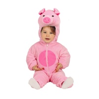Costume de bébé cochon rose