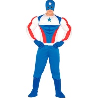 Costume de capitaine bleu pour hommes