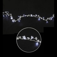 Guirlande de 20 leds blanches en forme de branche - 1,15 m