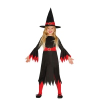 Costume de sorcière rouge pour filles