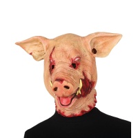 Masque de tête de porc découpé