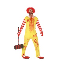 Costume de clown tueur de Killer Burger pour hommes