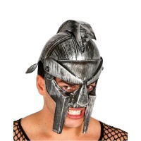 Casque de gladiateur en argent - 59 cm