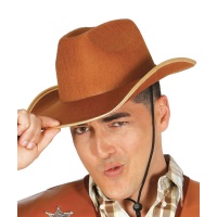 Chapeau de cow-boy marron - 58 cm