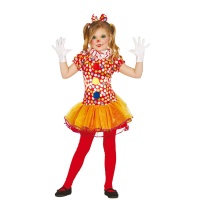 Costume de clown à pois pour filles