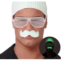 Moustache fluorescente