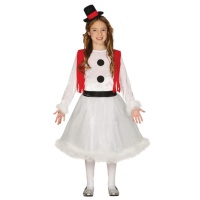 Costume de bonhomme de neige avec chapeau pour filles