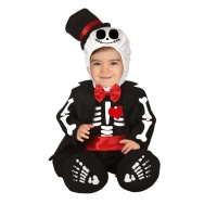 Costume de squelette avec chapeau pour bébé