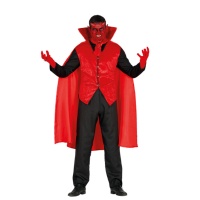 Costume de diable noir et rouge pour hommes