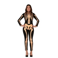 Costume de squelette de nuit pour femmes