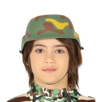 Casque de camouflage militaire pour enfants - 56 cm