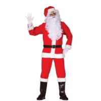 Costume de Père Noël avec perruque et barbe pour hommes