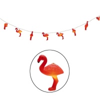 Guirlande de flamants roses avec LED - 1,65 m