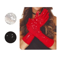 Gants de 39 cm de long avec paillettes