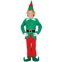 Costume d'elfe vert et rouge pour enfants