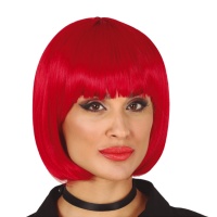Perruque rouge à demi-cheveux
