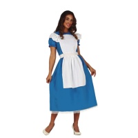 Costume d'Alice au pays des merveilles avec tablier pour femmes