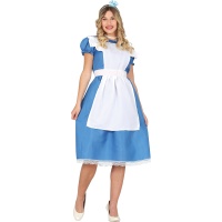 Costume d'Alice au pays des merveilles avec tablier pour femmes