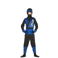 Costume de ninja noir et bleu pour enfants