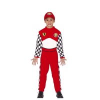 Costume de pilote de course avec ceinture pour enfants