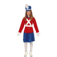 Costume de soldat de plomb rouge pour filles