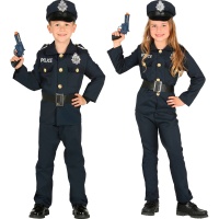 Ceinture de police avec bâton, menottes, clés, émetteur-récepteur portatif  et pistolet jouet, noir, taille unique, paq. 7, accessoires de costume à  porter pour l'Halloween