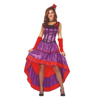 Costume de canari rouge et violet pour femme