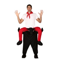 Costume de Pamplona pour adultes sur les épaules d'un taureau