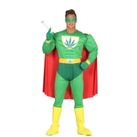 Costume de super héros de la marijuana pour hommes