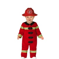 Costume de bébé pompier