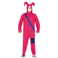 Costume de lapin guerrier rose pour adultes
