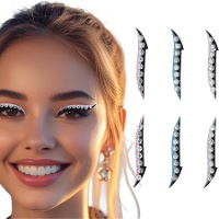 Bijoux adhésifs pour le visage - eye-liner perlé