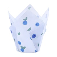 Capsules tulipe en papier pour muffins aux myrtilles - PME - 24 unités