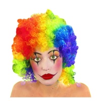 Perruque afro multicolore