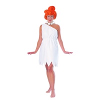 Costume d'homme des cavernes blanc Wilma Flintstone pour femmes