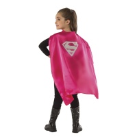Cape rose Superman pour enfants