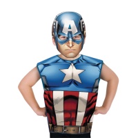 Costume Captain America avec T-Shirt et masque pour enfants