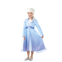 Frozen 2 Elsa costume avec perruque pour filles en coffret
