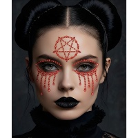 Bijoux faciaux autocollants d'inspiration satanique