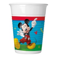 Tasses Mickey bleues de 200 ml - 8 pièces.