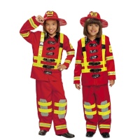 Costume de pompier rouge pour enfants