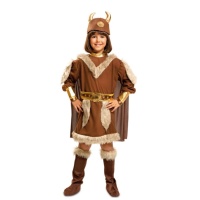 Costume de viking avec cape, casque et couvre-bottes pour filles